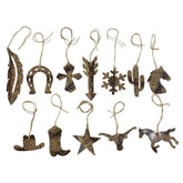 12 Piece Leather Christmas Ornament Set - Python