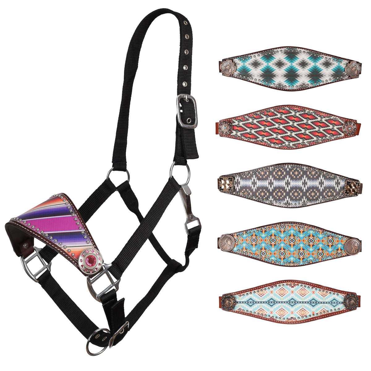 Assorted Print Bronc Nose Halter