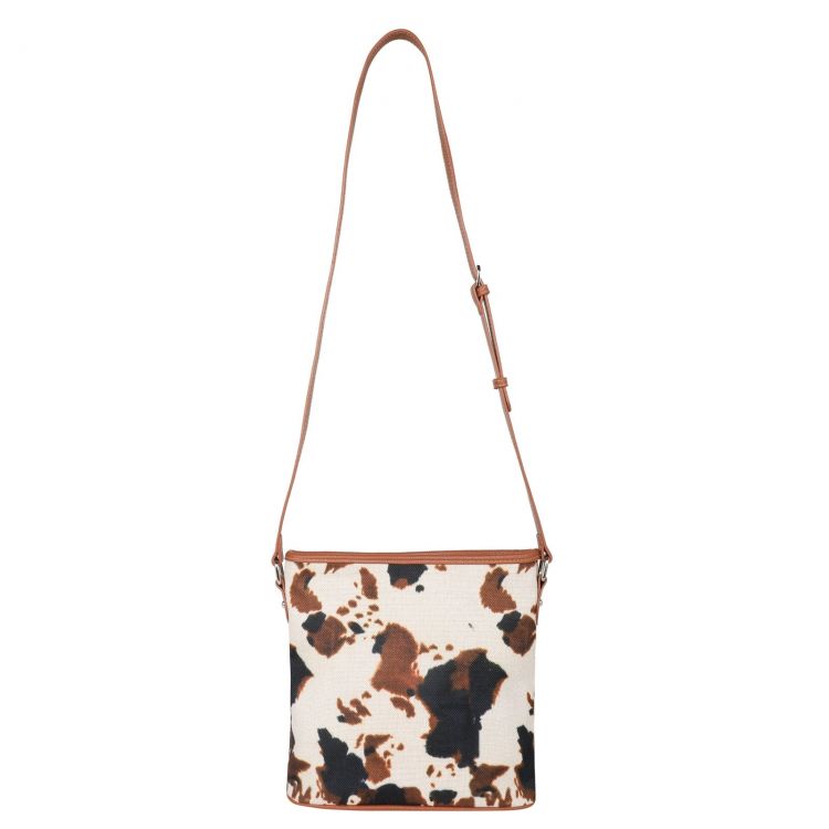 Montana West Cowprint Canvas Crossbody Bag