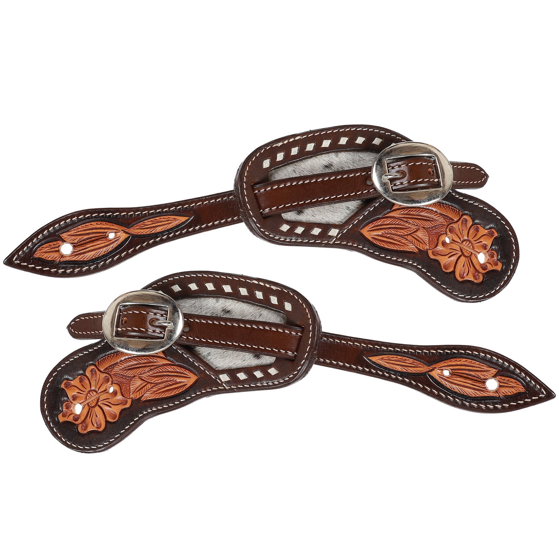 Showman Mens Bloom Argentina Cow Leather Spur Straps