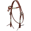 Showman Aqua Rawhide Argentina Cow Leather Futurity Knot Headstall