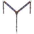 Showman Navajo Nights Argentina Cow Leather Beaded Breastcollar