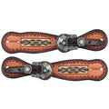 Showman Men's Sacred Sierra Argentina Cow Leather Spur Straps