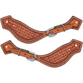 Showman Men's Square Dancer Argentina Cow Leather Spur Straps