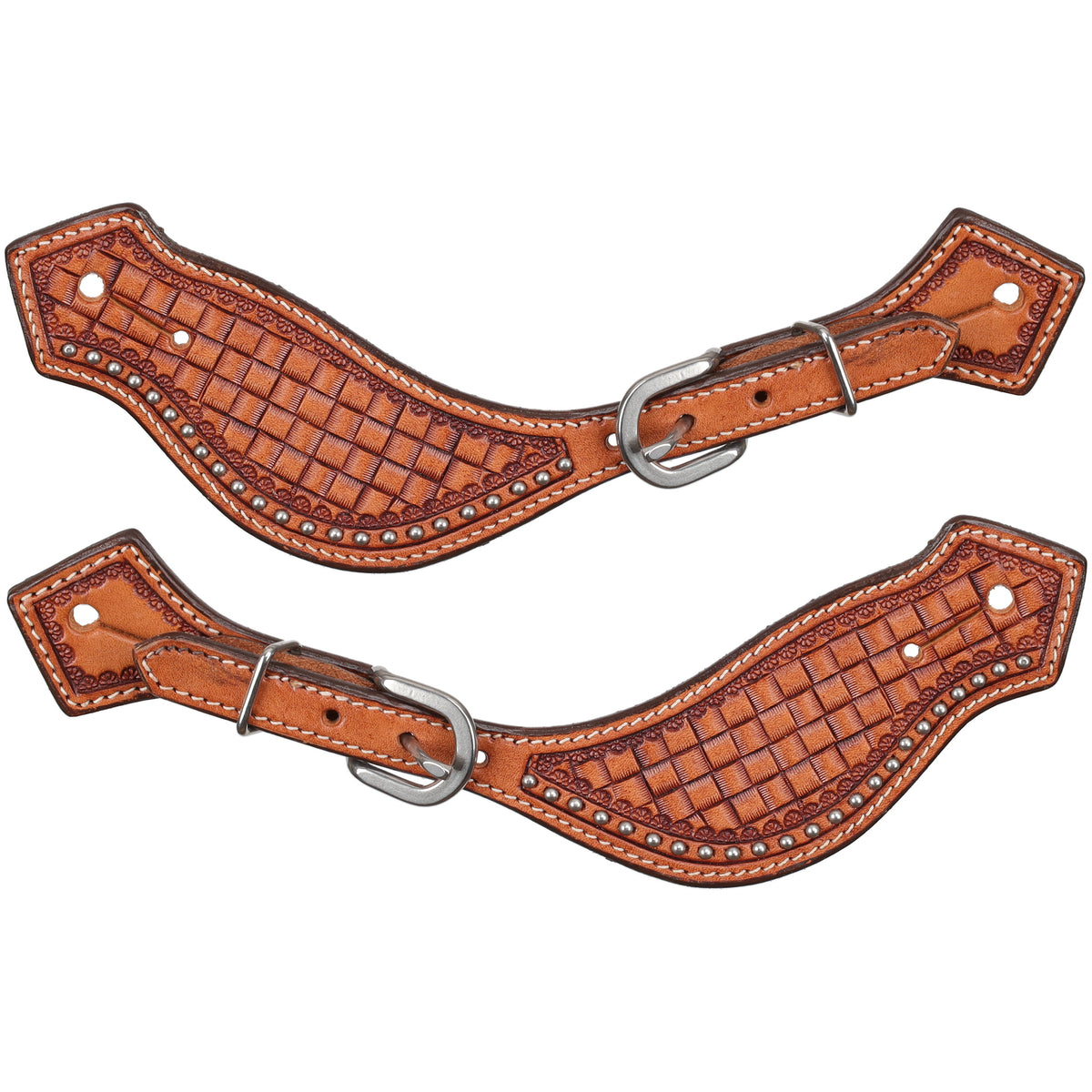 Showman Men's Square Dancer Argentina Cow Leather Spur Straps