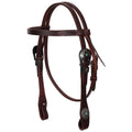 Showman Turquoise Halo Argentina Cow Leather Browband Headstall - Large Pony