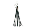 Silver Skull Keychain with Red accent Stone