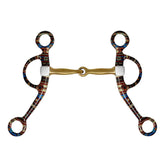 Showman Southwest Print Copper Argentine Snaffle Bit