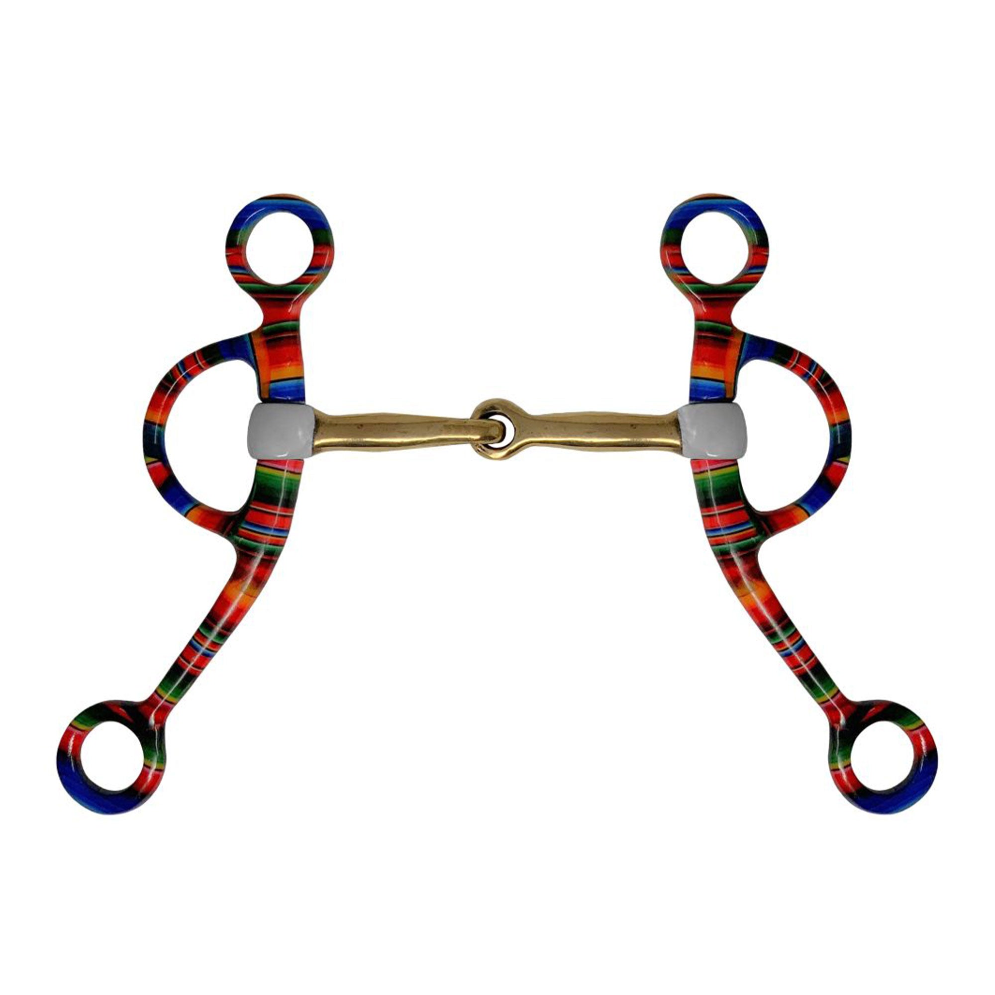 Showman Serape Print Copper Argentine Snaffle Bit