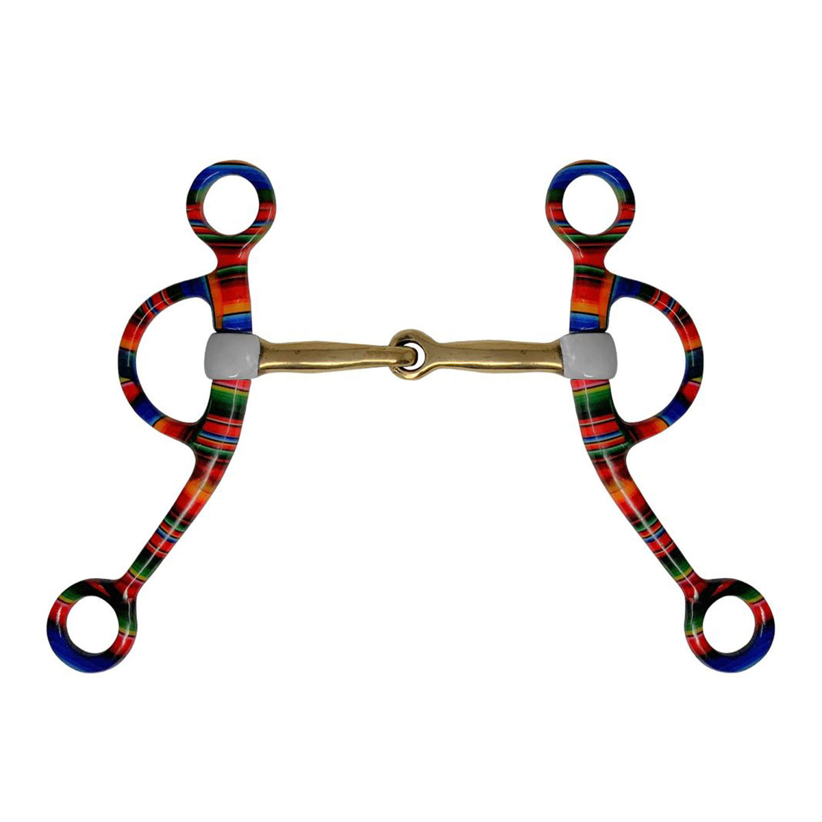 Showman Serape Print Copper Argentine Snaffle Bit