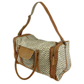 Klassy Cowgirl Chevron Upcycled Weekender Duffle Bag