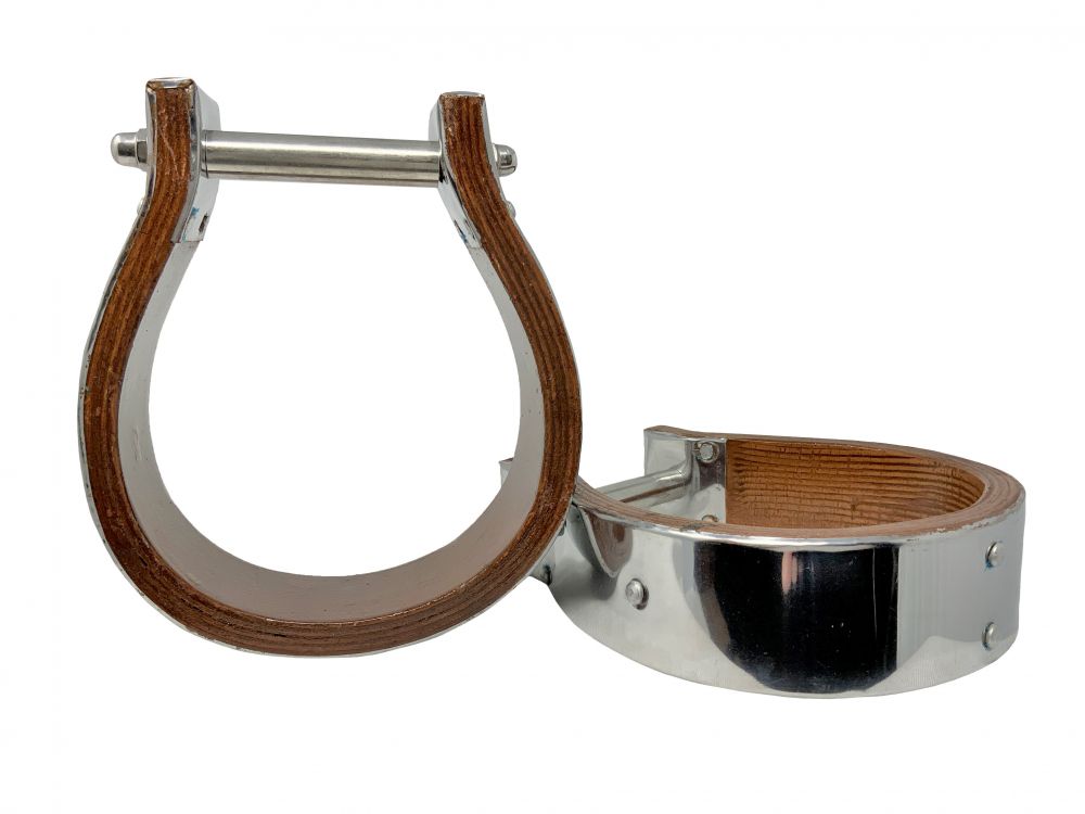 Showman SS bound wood stirrups with 2" tread