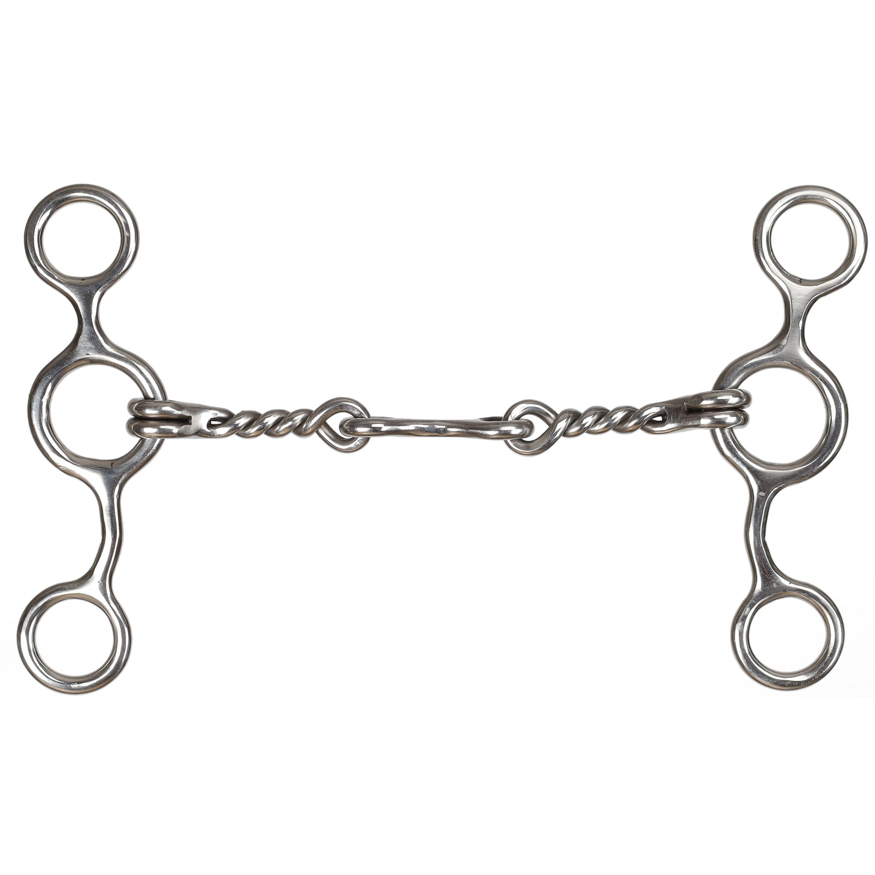 Showman Junior Cowhorse Twisted Wire Dogbone Snaffle