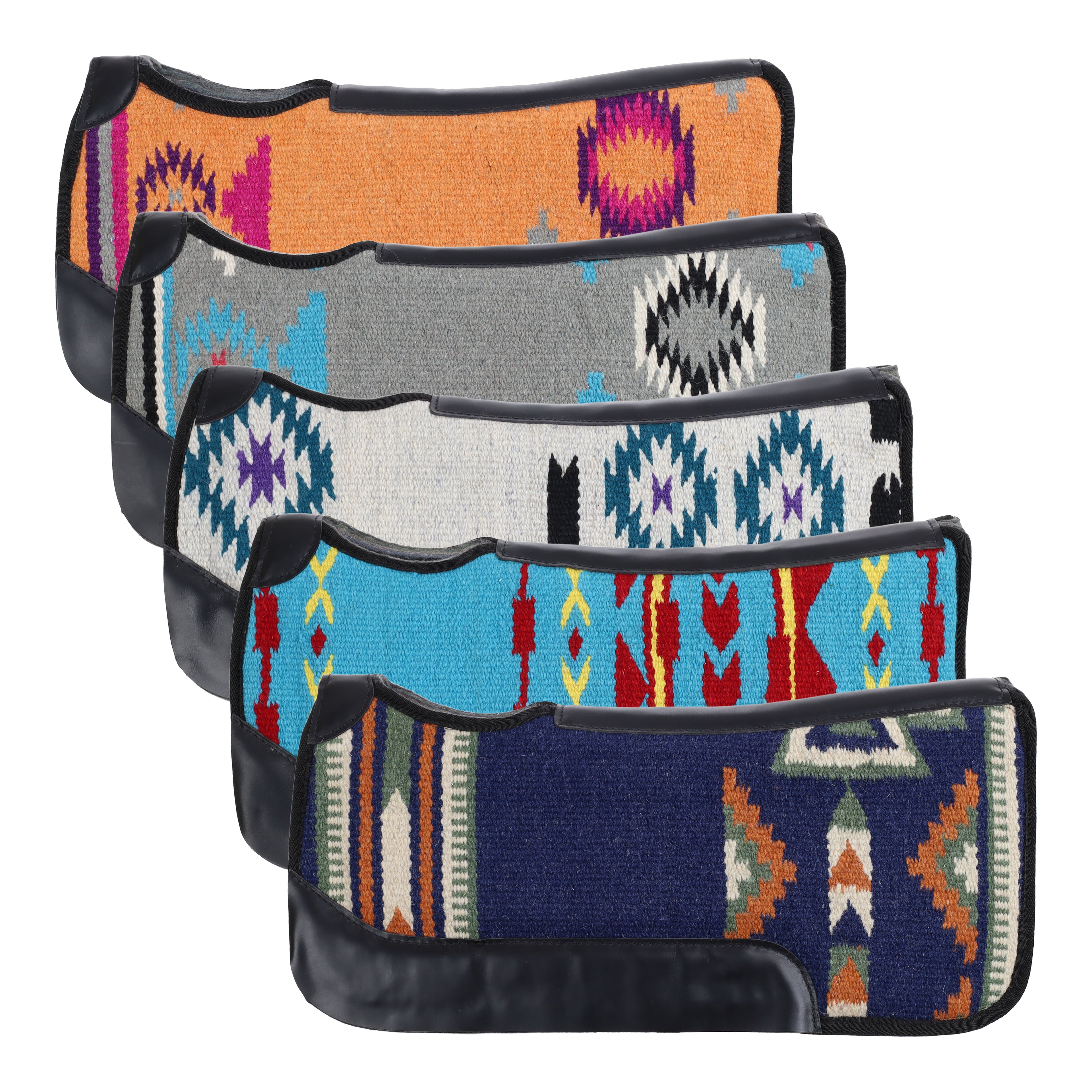 Showman 30" x 30" Assorted Wool Top Saddle Pad with Felt Bottom - Southwest Mesa