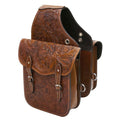 Showman Floral Tooled Leather Saddle Bag