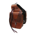 Showman Floral Leather Saddle Bag with Snaps
