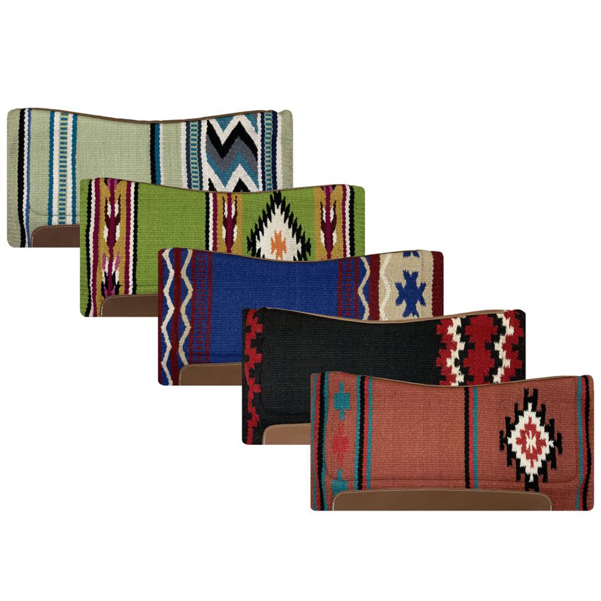 Showman 36" x 34" Wool Top Contoured Fleece Bottom Saddle Pad