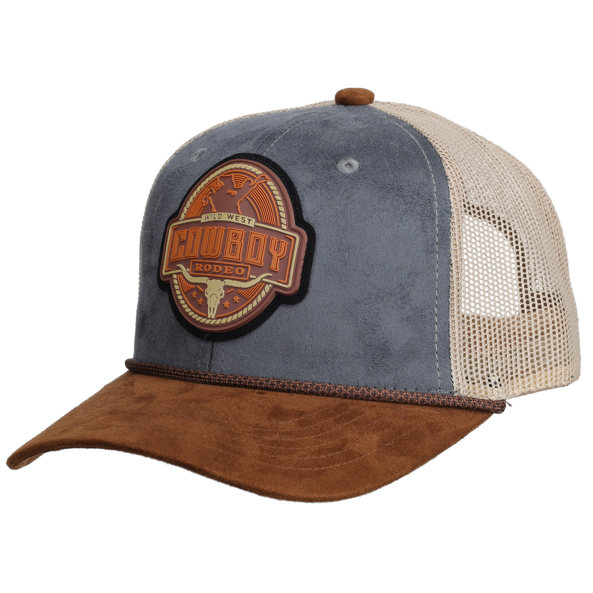 Suede "Cowboy" Baseball Cap - Gray