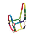 Showman Neon Rainbow Nylon Halter