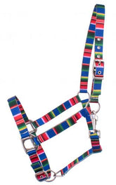 Showman Premium Nylon Horse Sized Halter with serape design