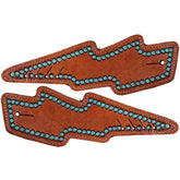 Showman Lightning Teal Spur Strap