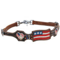 Showman Hand painted American flag wither strap