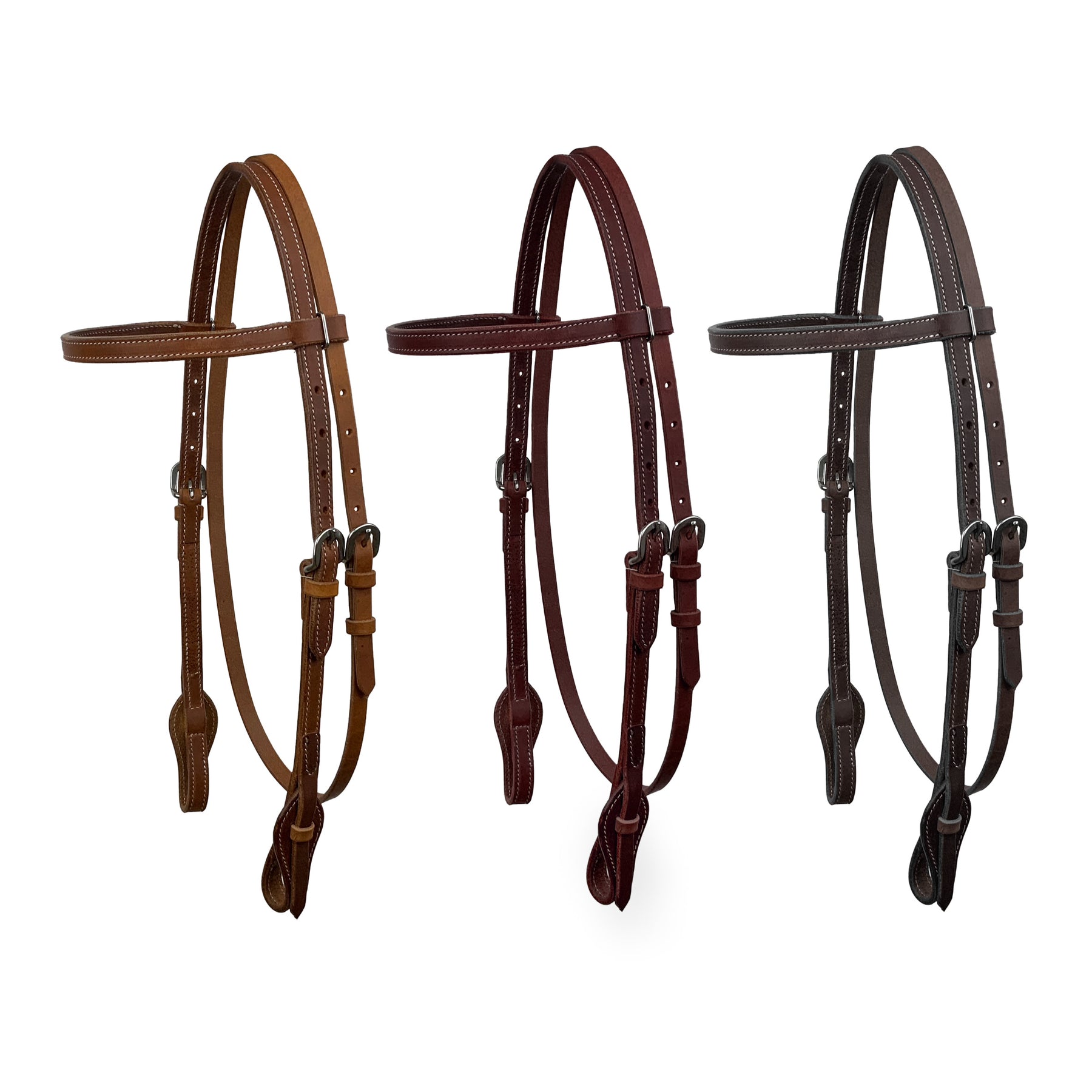 Showman Argentina Cow Leather Browband Headstall With Quick Release Ends