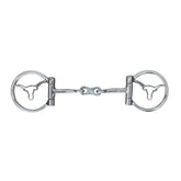 Showman Longhorn Stainless Steel D-Ring Dogbone Snaffle Bit