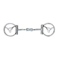 Showman Longhorn Stainless Steel D-Ring Dogbone Snaffle Bit