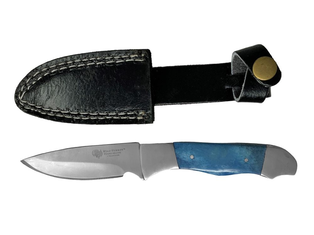 Wild Turkey Blue Pakkawood Hunting Knife