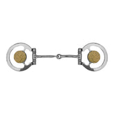 Showman Golden Petal Stainless Steel D-Ring Snaffle Bit