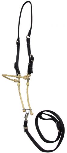 Showman Lariat rope tie down with black nylon cheeks